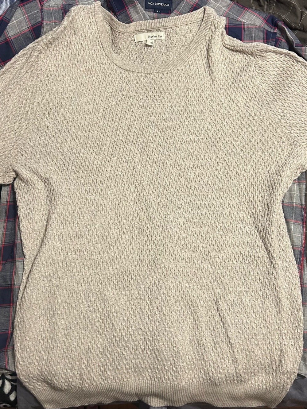 Men's Hawker Rye Textured Cream Sweater